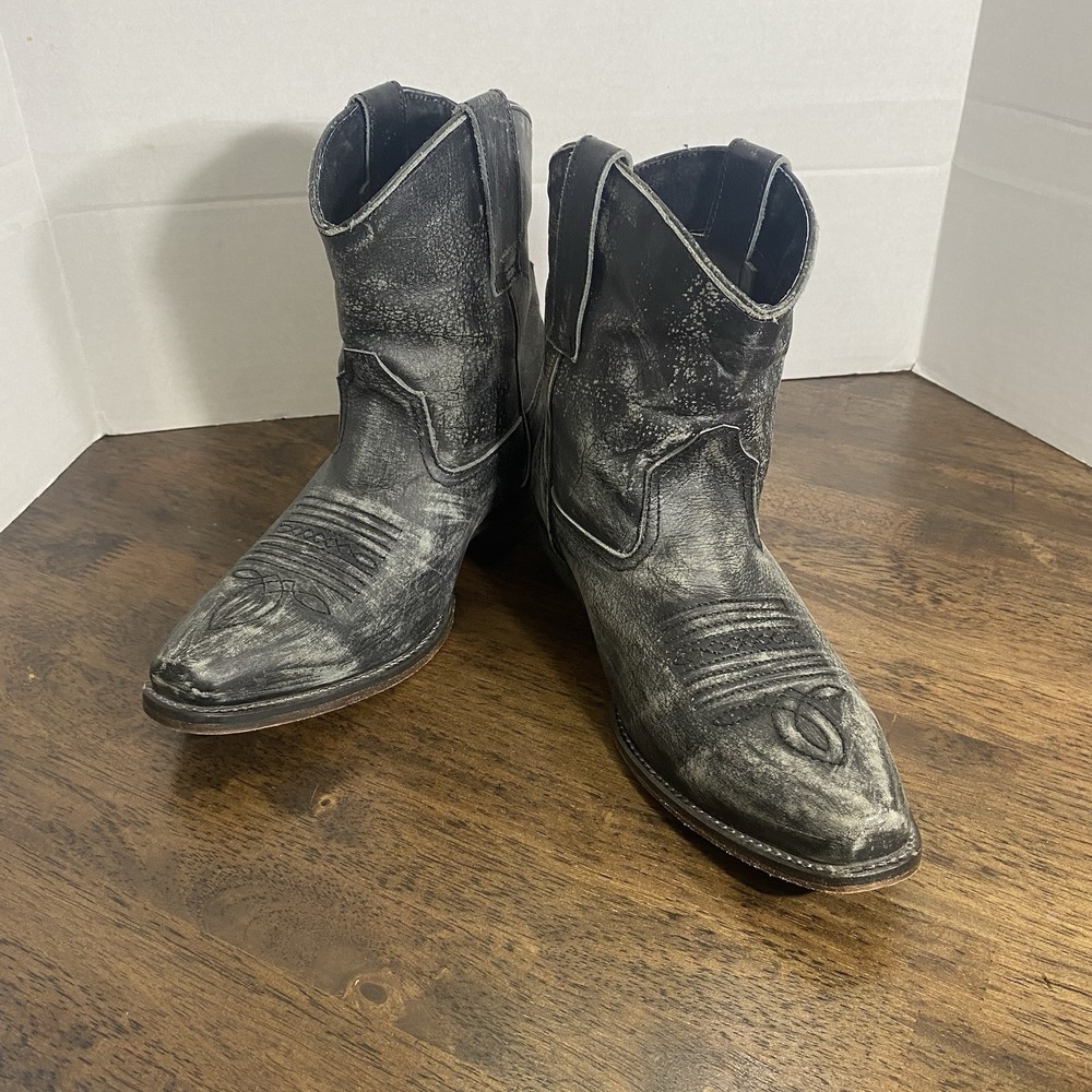 Roper Leather Short Stack Dusty Distressed Women's Cowboy Boots